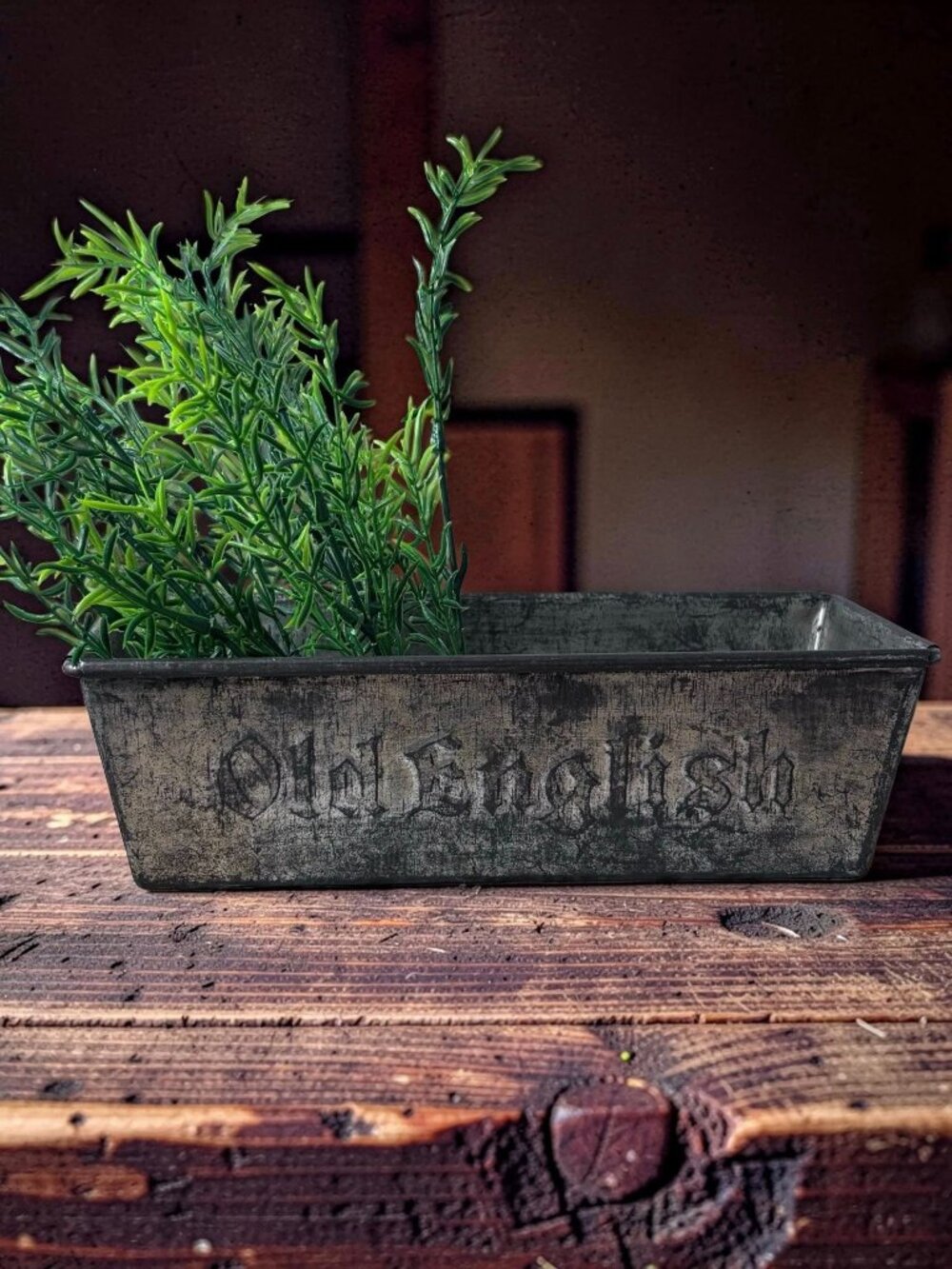 Old English Metal Baking Bread Loaf Envelope Pan Vintage Look Advertising Darken